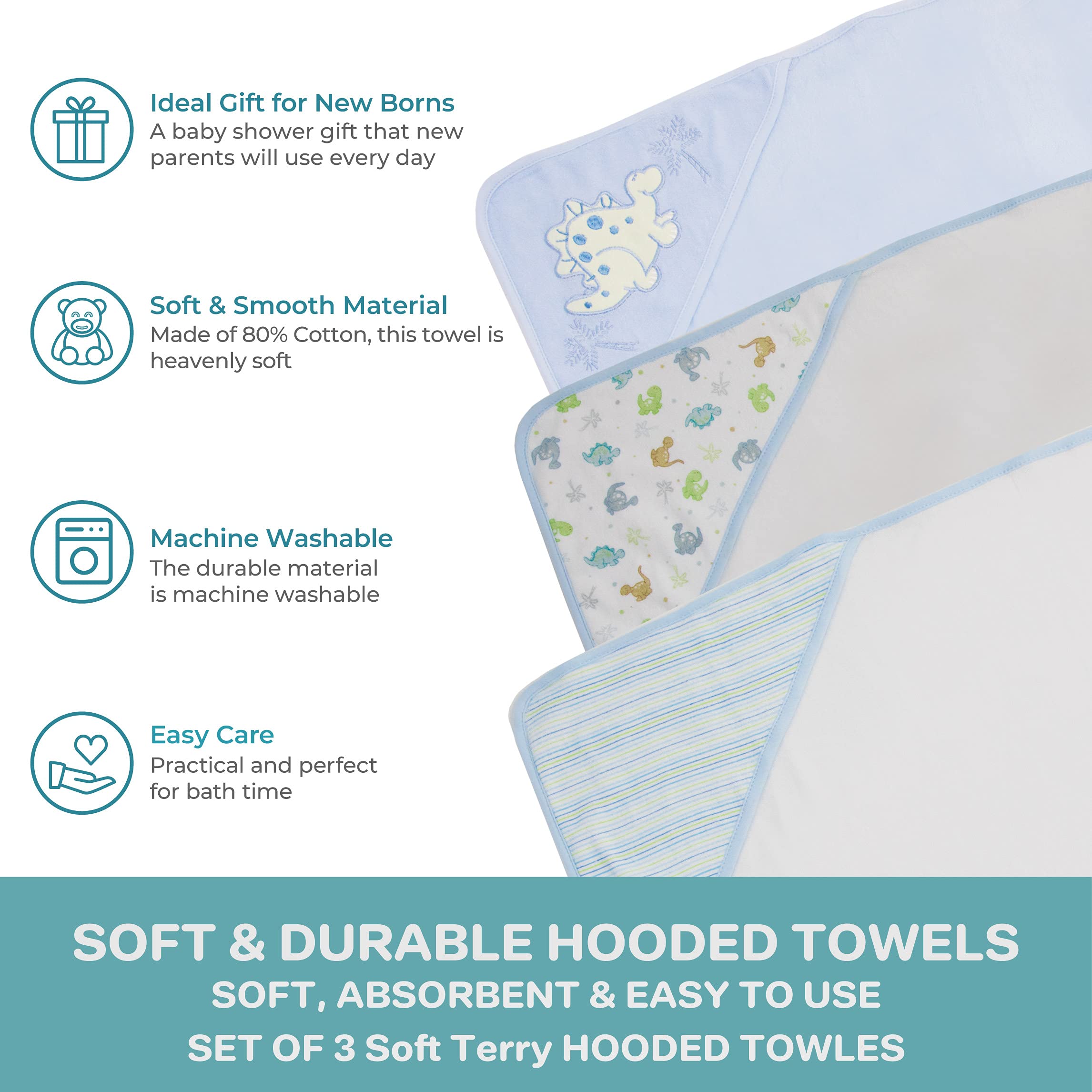 Spasilk baby towel 26x30 size ready for growing newborns during bath time.