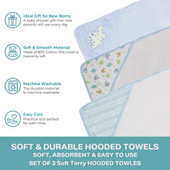 Spasilk baby towel 26x30 size ready for growing newborns during bath time.