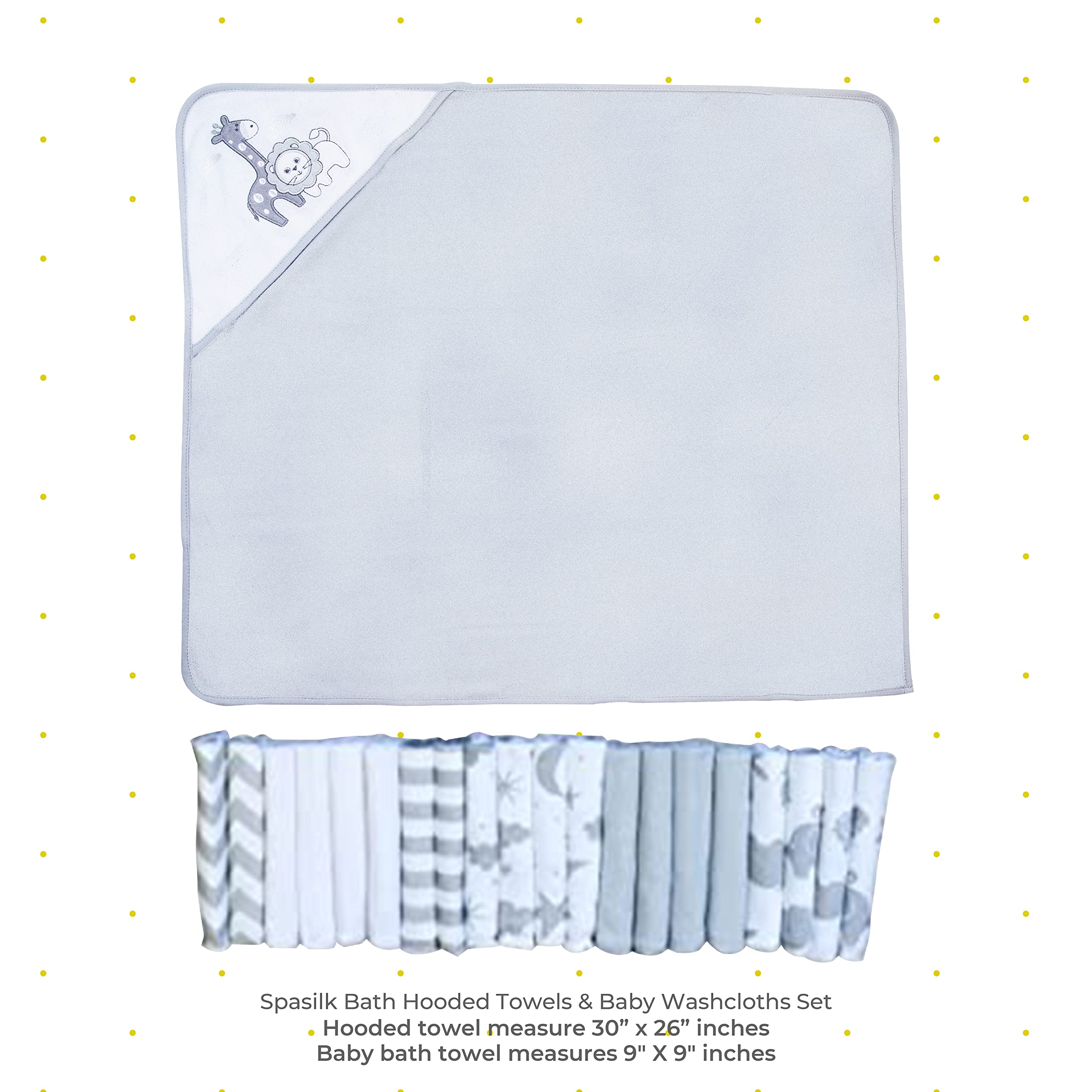 Spasilk baby washcloths with textured plush feel for gentle cleansing.