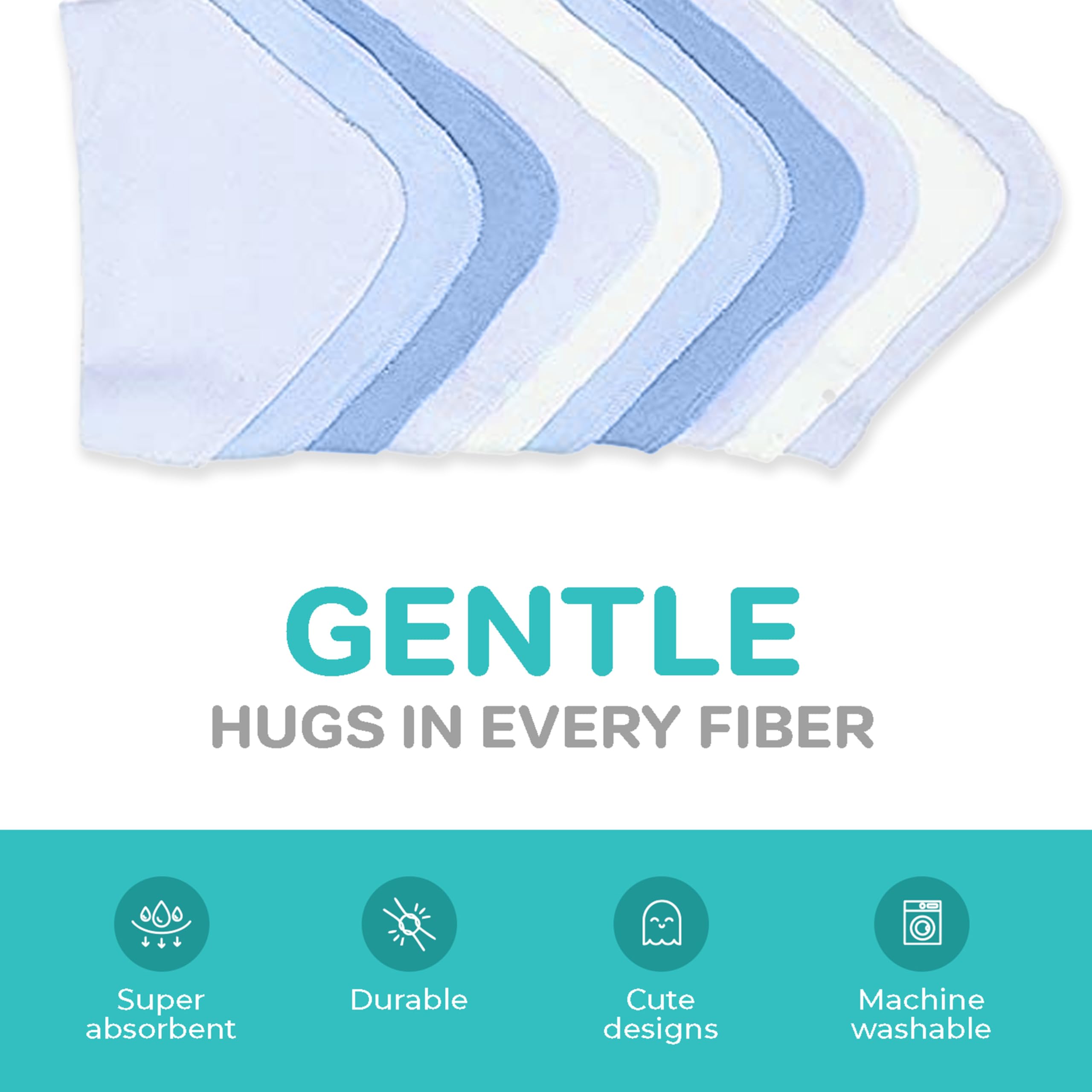 Spasilk machine-washable cotton blend washcloths for easy care.
