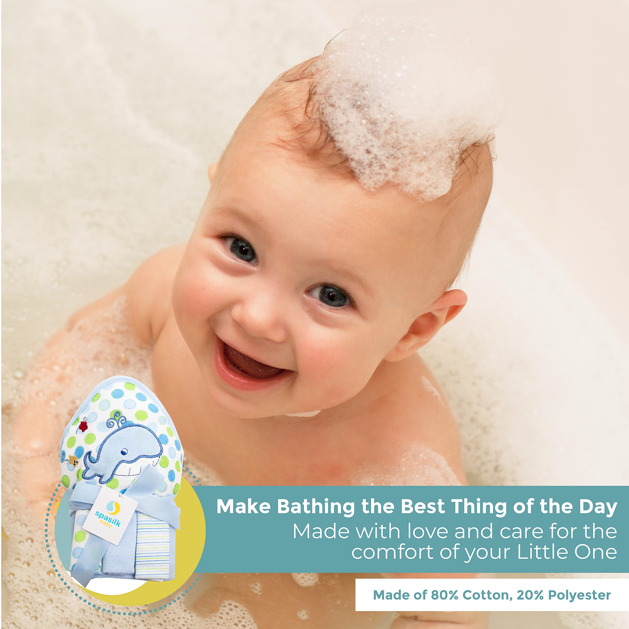Spasilk newborn bath gift set ready to delight new parents.