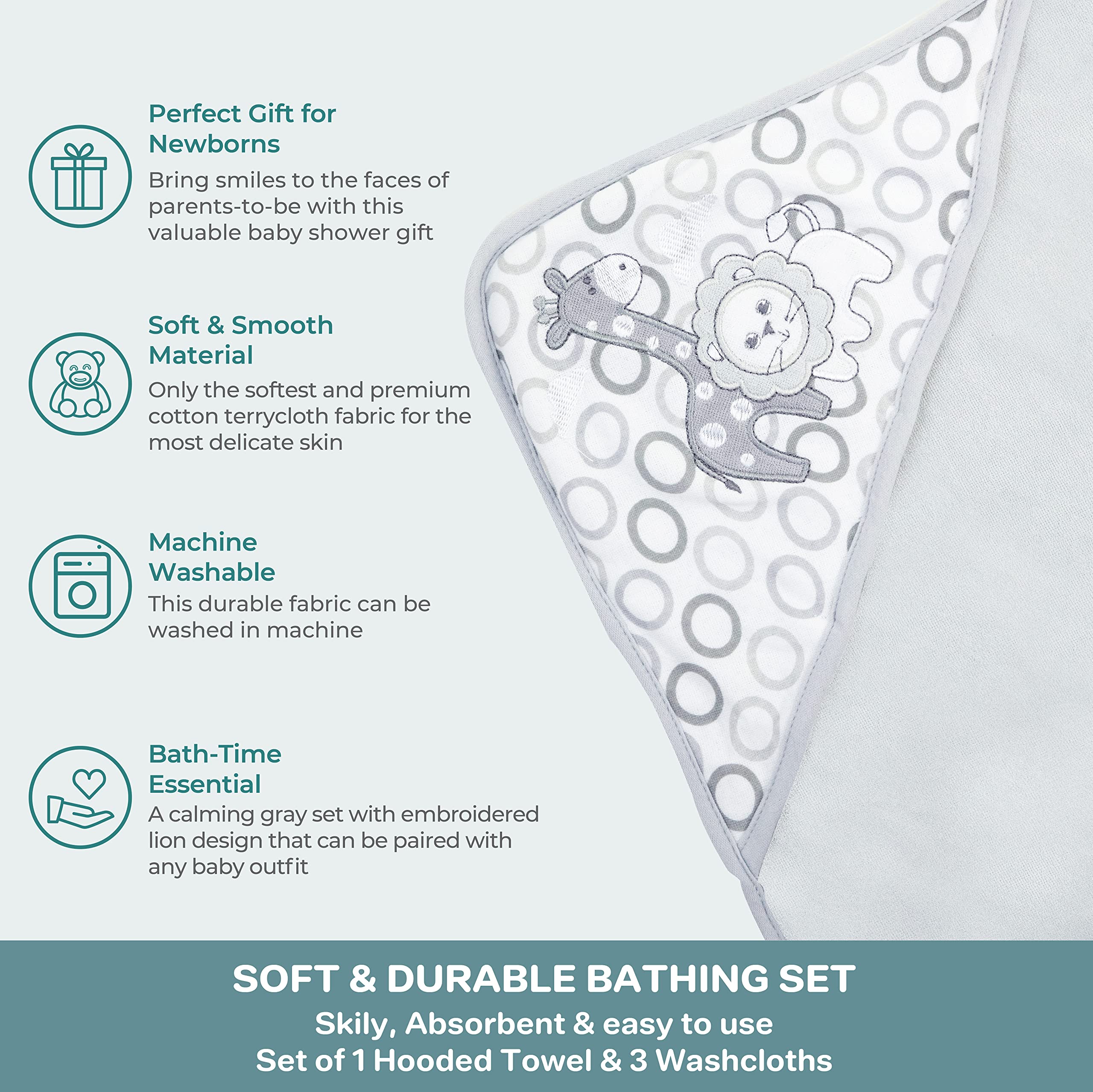 Spasilk soft terry fabric delivers plush, skin-friendly feel.
