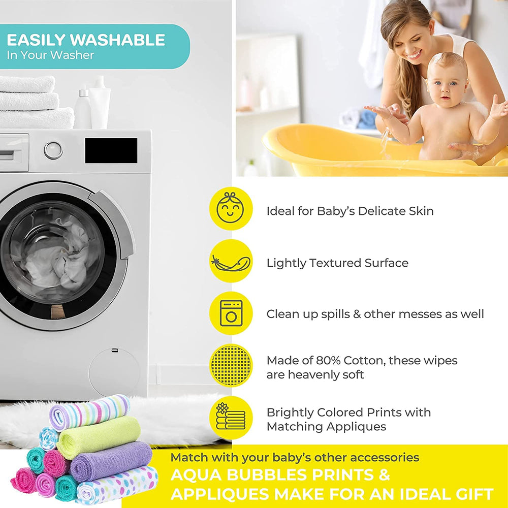 Spasilk set helps clean up spills during feeding and bath.