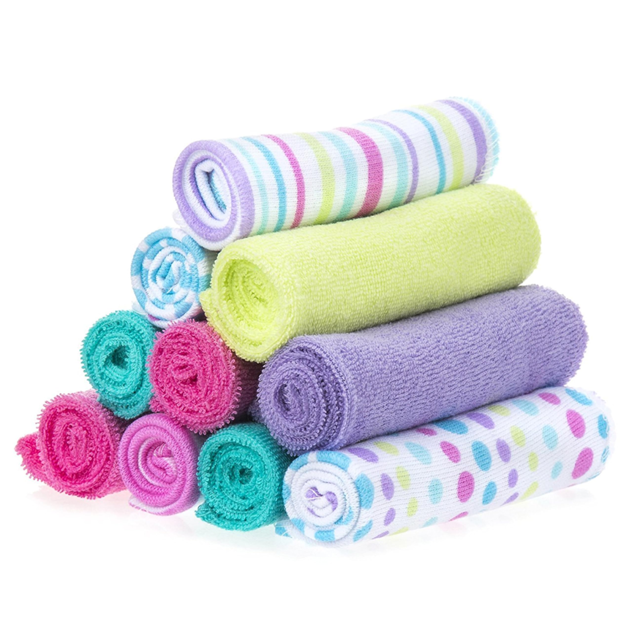 Spasilk washcloths Aqua Bubbles set for gentle bath time cleansing.