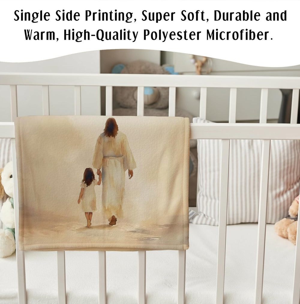 SPBL&L Jesus Christian Nursery Blanket child holding for comforting moments