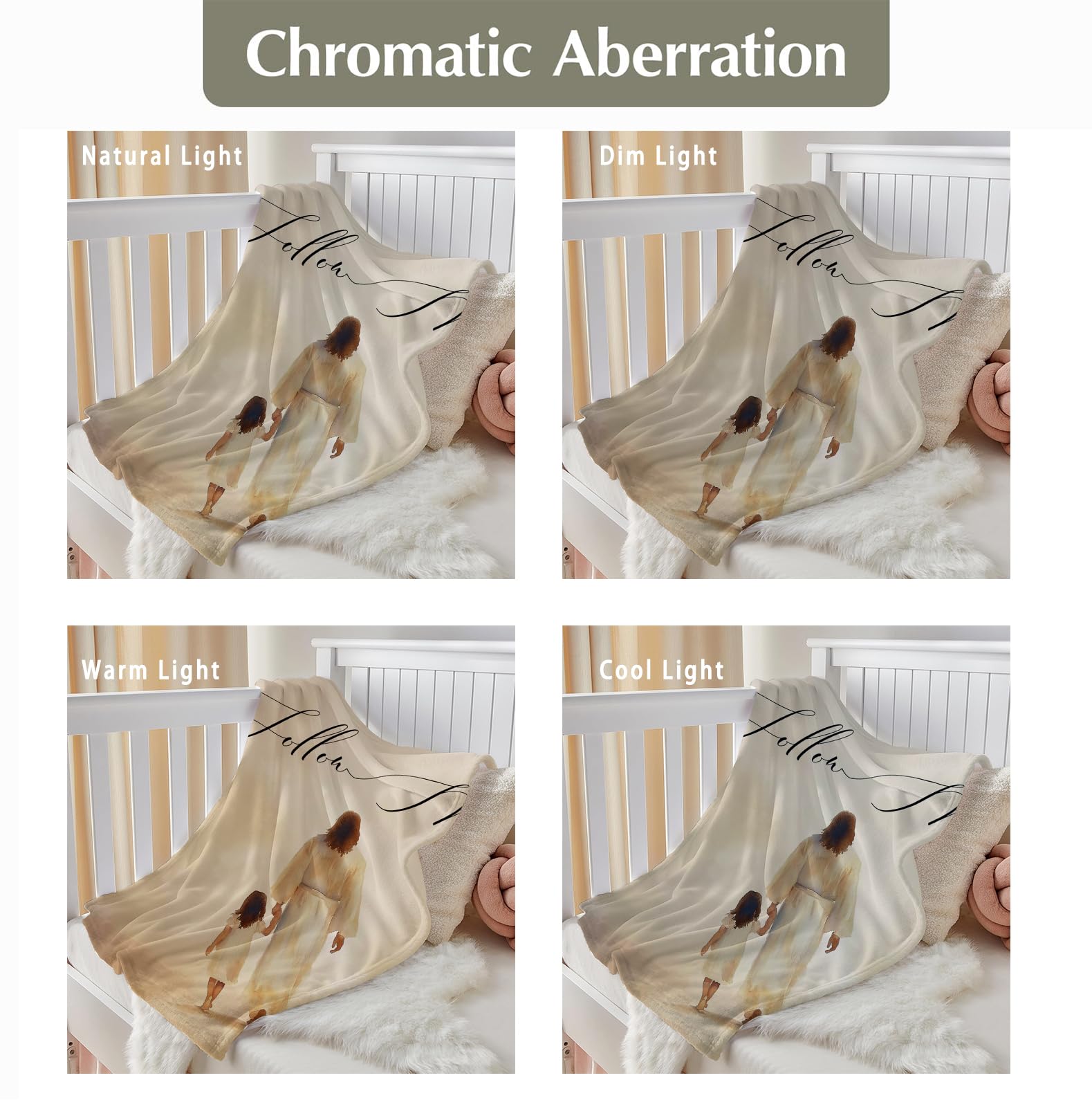 SPBL&L Jesus Christian Nursery Blanket rolled for travel and on-the-go comfort
