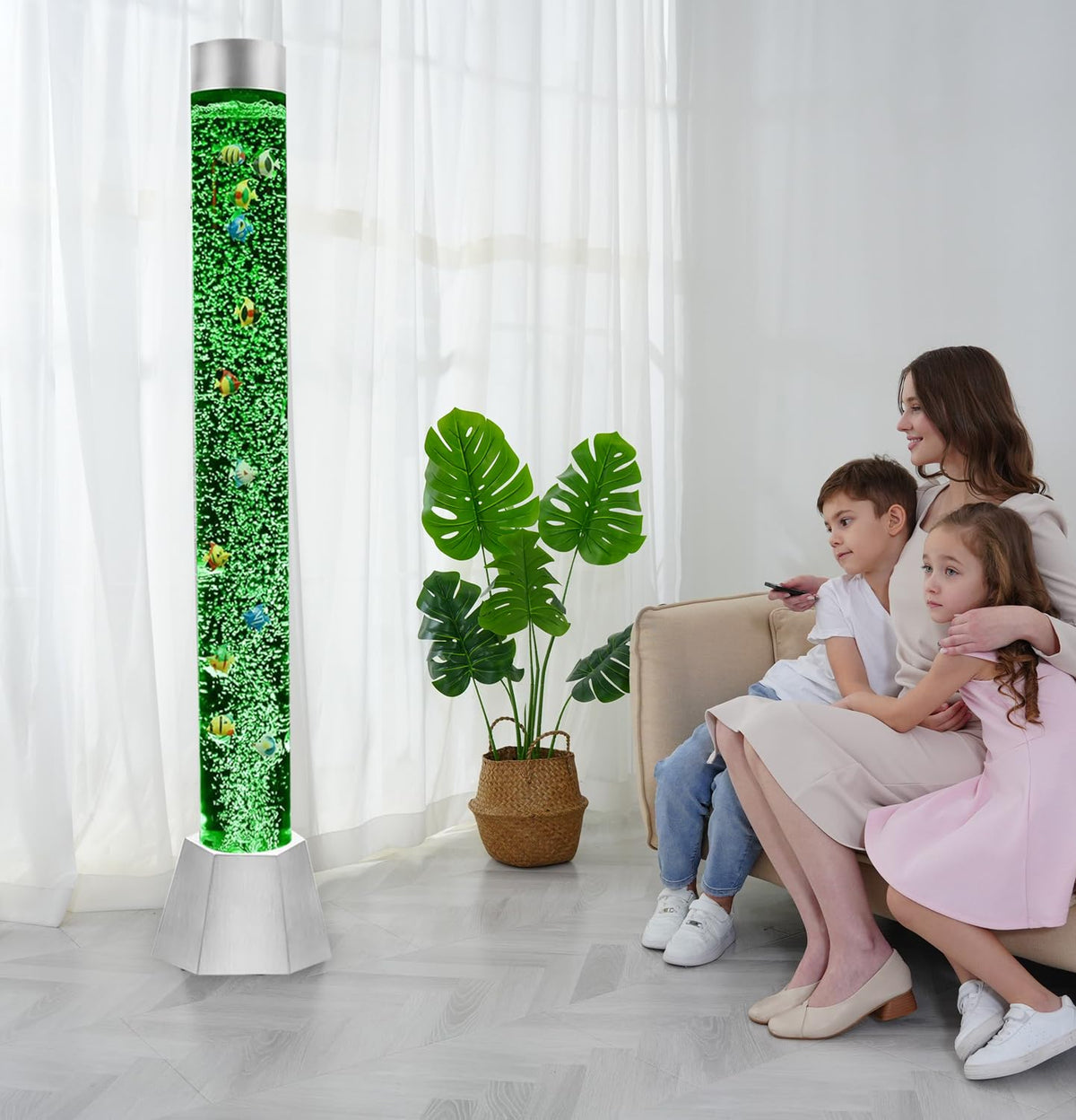 Special Supplies Diamond bubble tube remote for color themes to customize ambience.