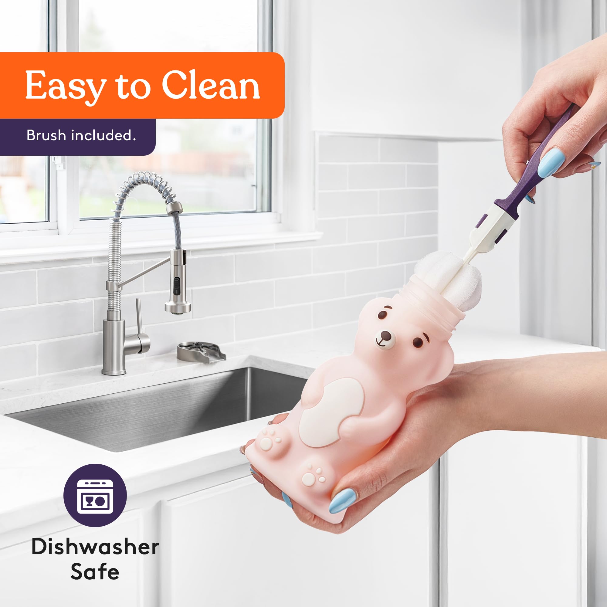 Leak-proof lid with silicone seal protects spills at home or travel