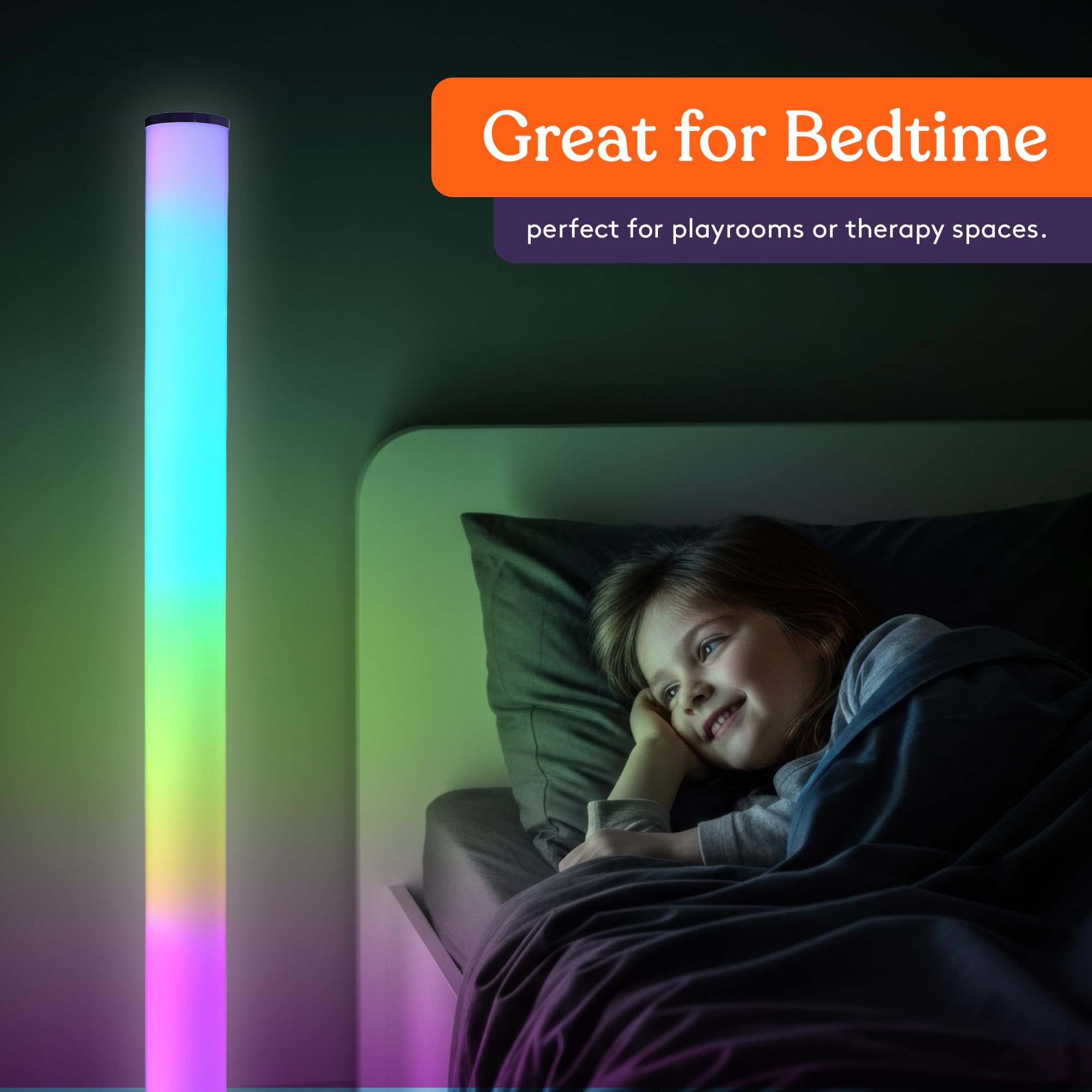 Special Supplies sensory light 5.9-foot power cord supports flexible setup.