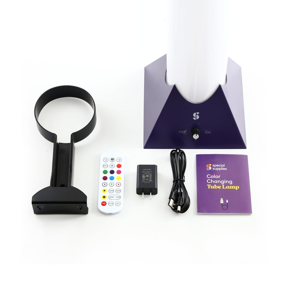 Special Supplies sensory light wall bracket and hardware enable secure installation.