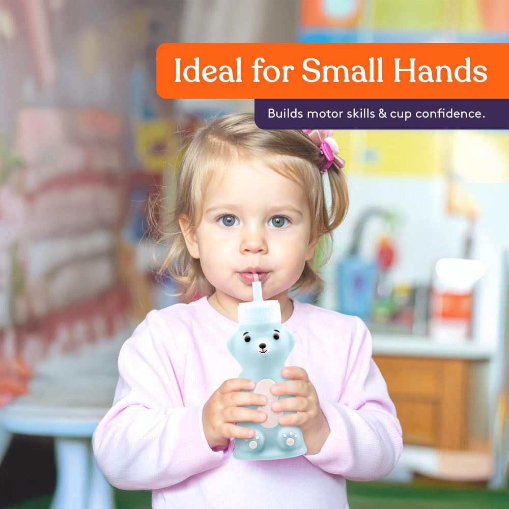 Special Supplies Squeezable bottle enables easy hydration with a squeeze.