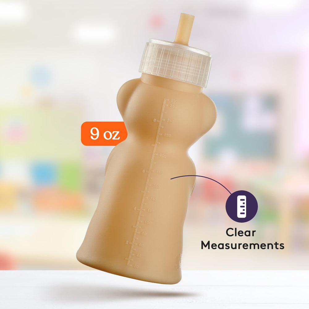 Special Supplies wide-flow straw enables easier liquid flow.
