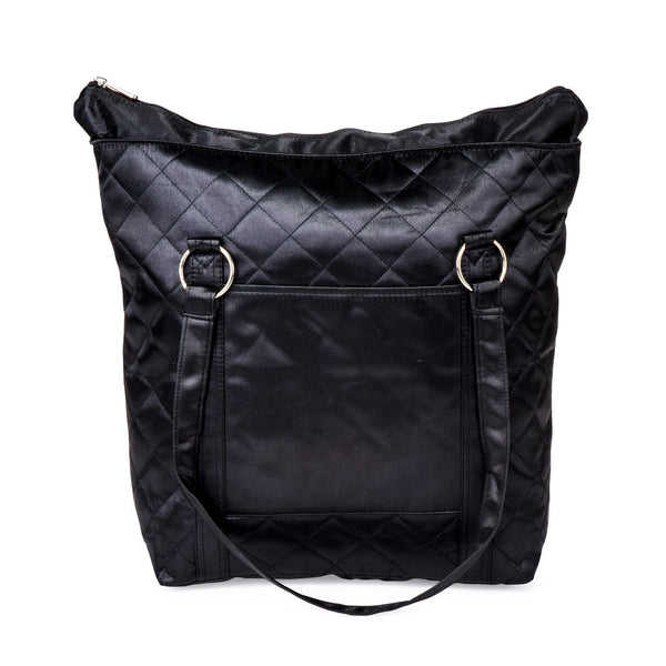 SPECTRA Baby USA Black Tote front view, stylish pump bag for organized on-the-go pumping