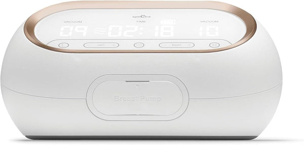 Spectra Synergy Gold portable dual pump for comfortable on-the-go breastfeeding.