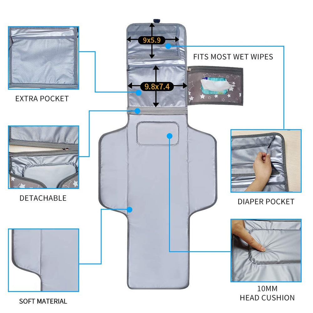 SPEENSUN changing pad inner storage bags keep essentials organized