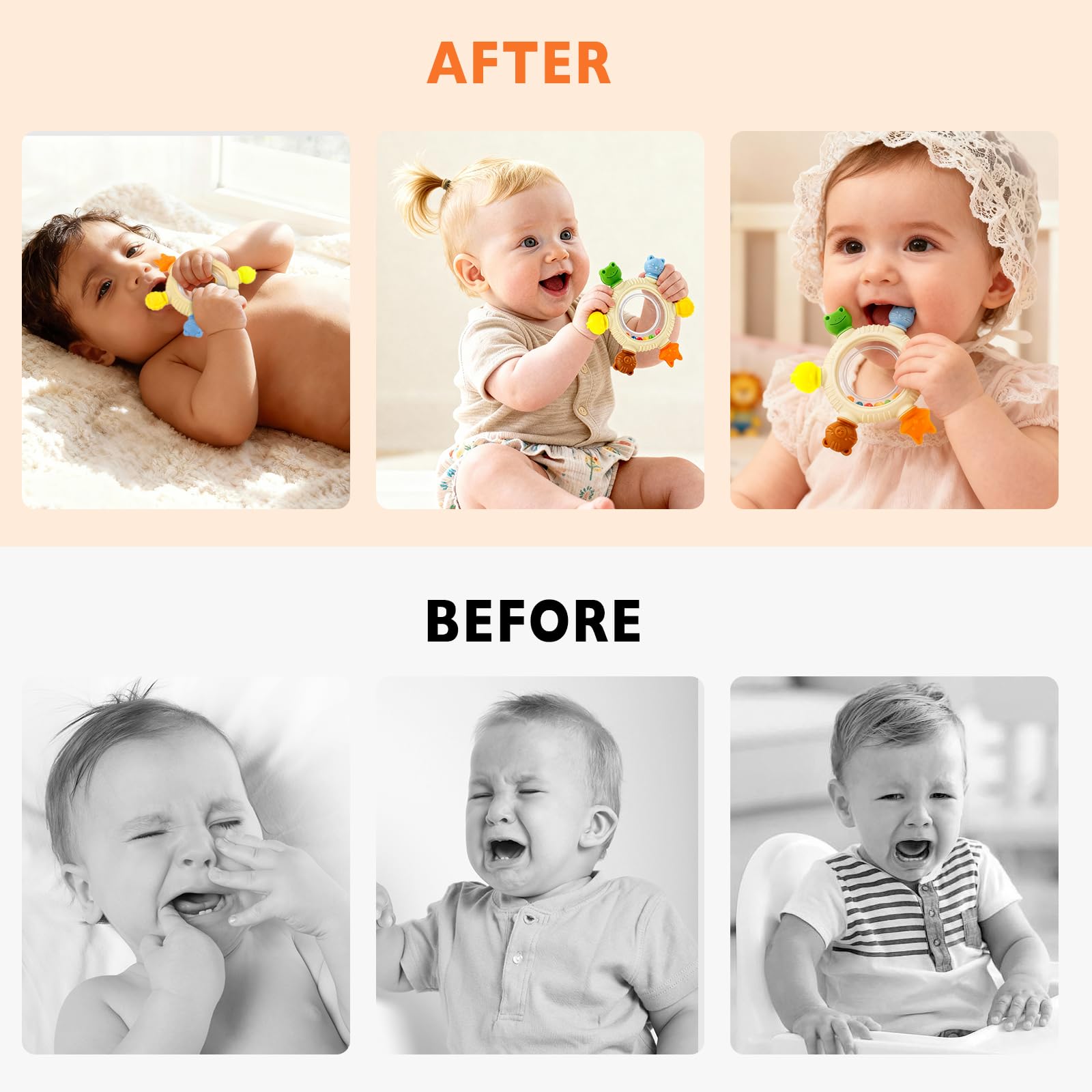 SPICE PAWS teething ring helps calm drool and tooth emergence