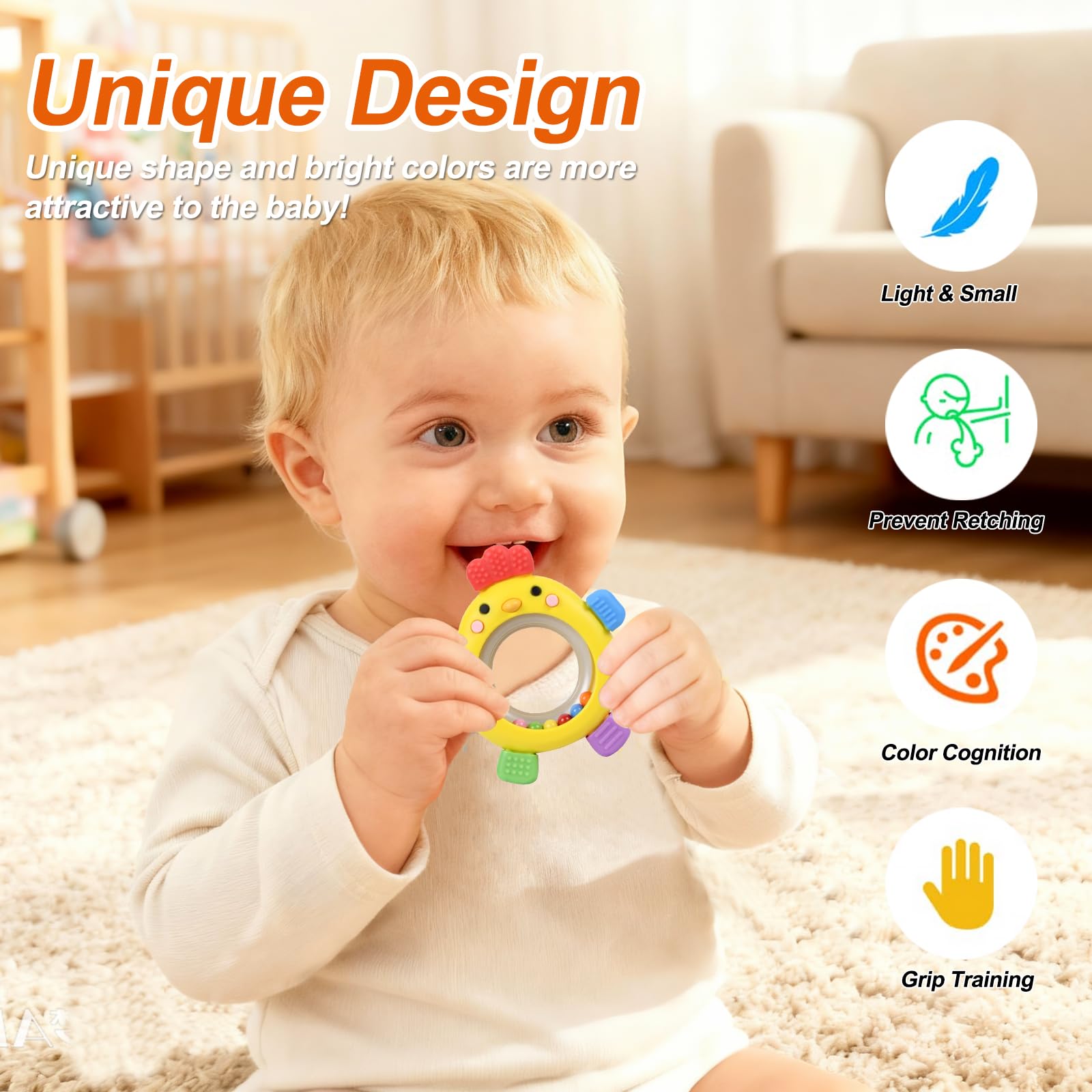 SPICE PAWS silicone teether made with safe materials for baby chewing