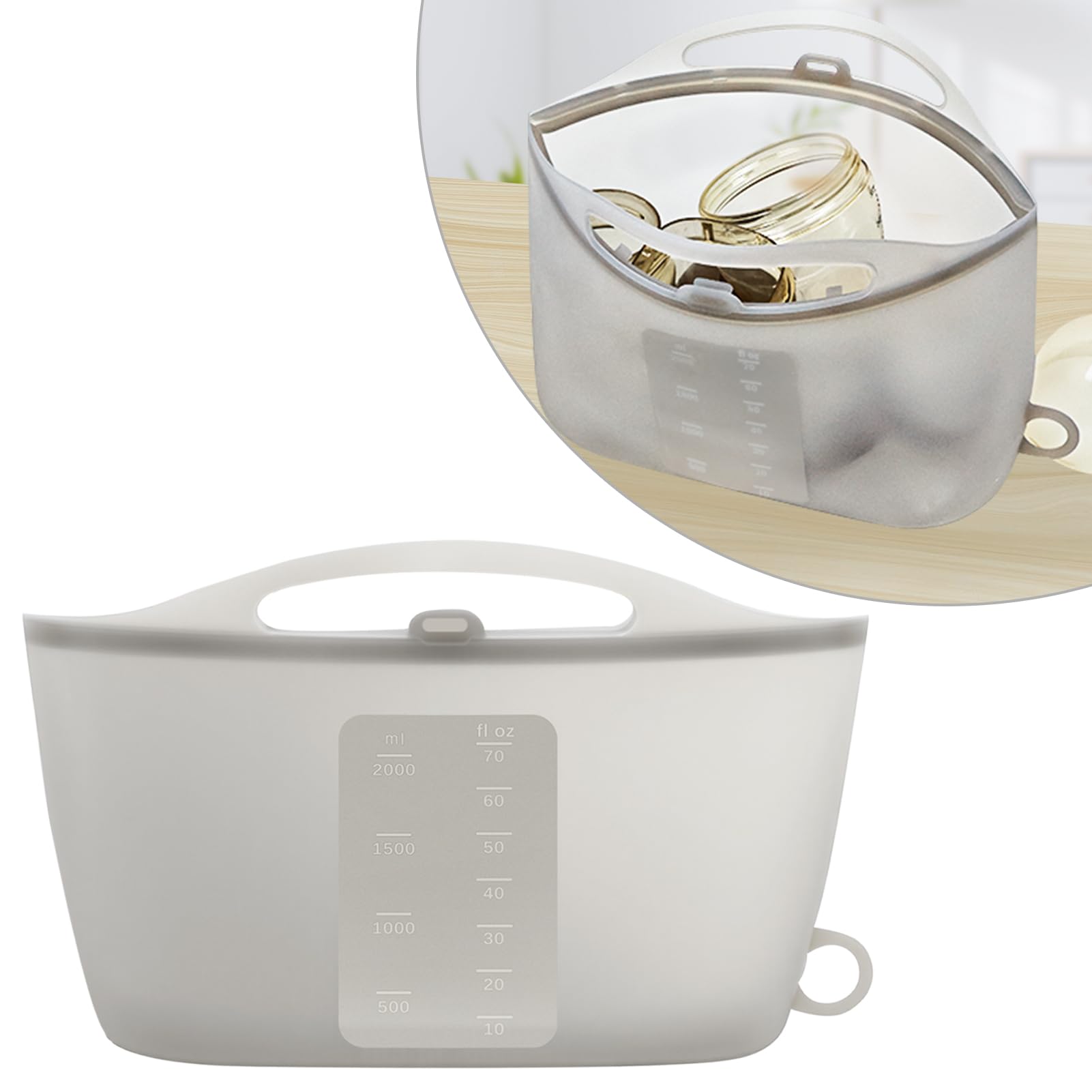 Spidfee 2000ml silicone sterilizer bag with large capacity for bottles and accessories.