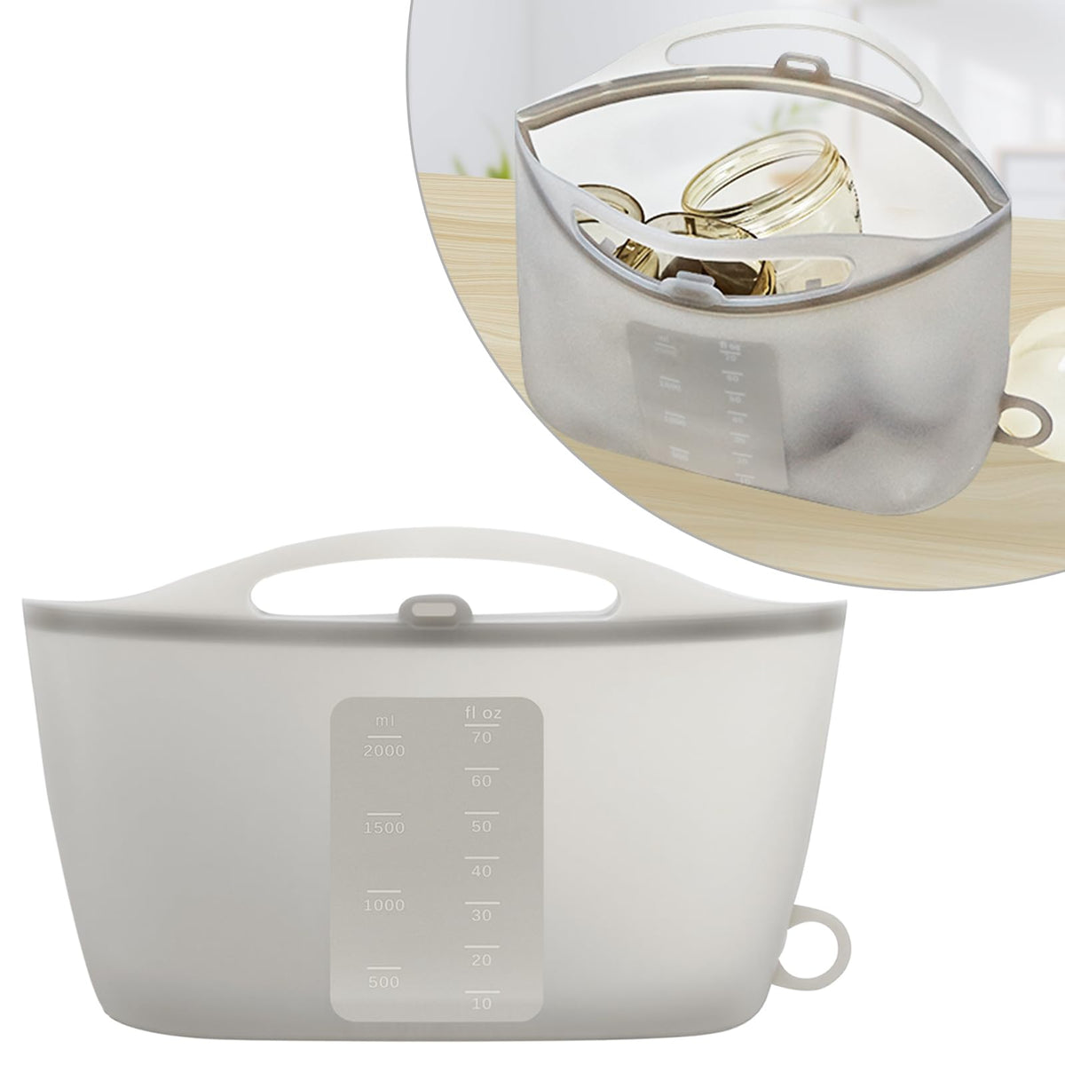 Spidfee 2000ml silicone sterilizer bag with large capacity for bottles and accessories.