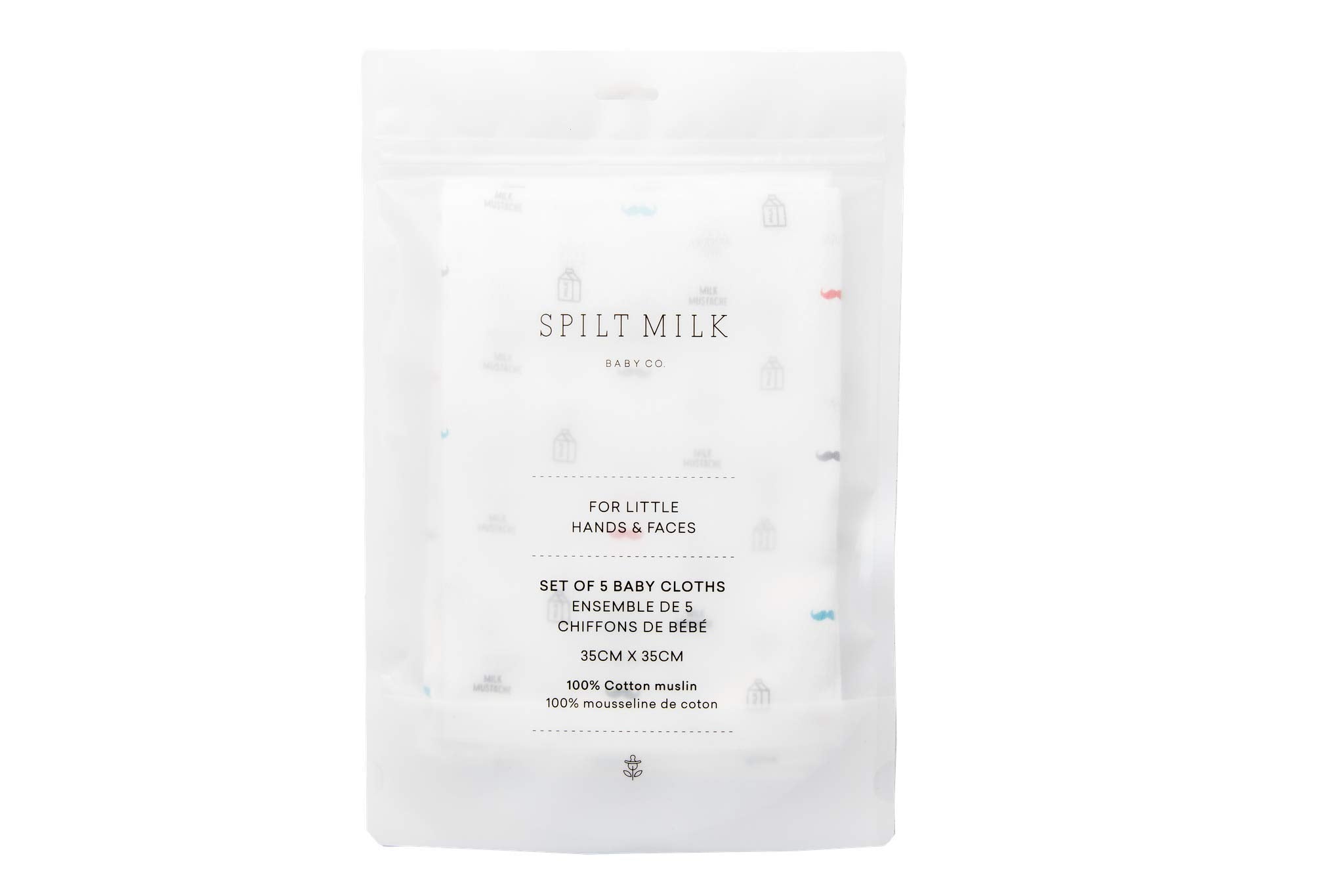 Spilt Milk soft muslin baby bib during feeding.