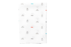 Spilt Milk washcloth close-up highlights durable cotton fibers.