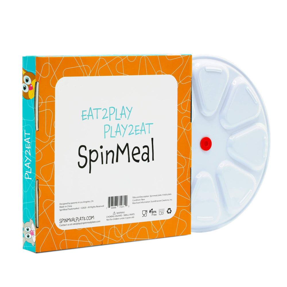 SpinMeal animal-themed plate with panda, duck, bunny characters keeps kids entertained