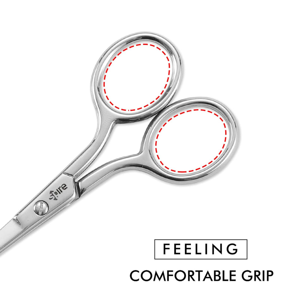 Spire stainless steel blades for durable, rust-proof trimming.