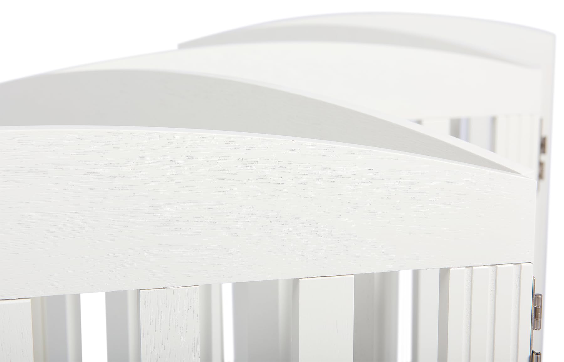 Spirich extra wide, tall gate fits larger dogs in white wood