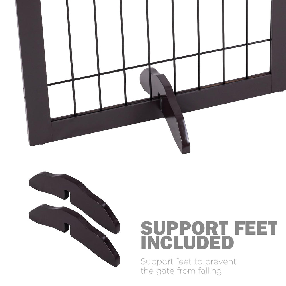 Spirich durable-wood-frame-wire-espresso image highlights robust construction for large dogs.
