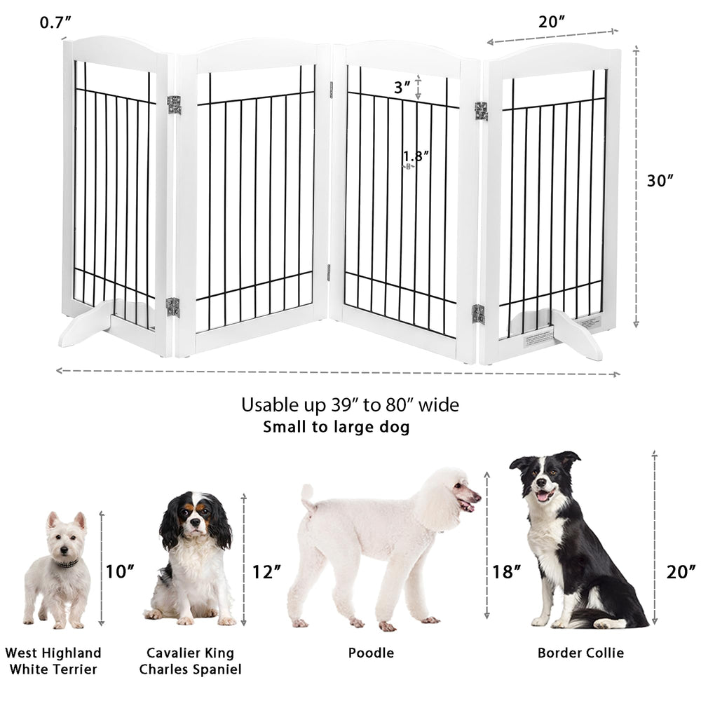 Spirich freestanding gate folded for easy storage between uses