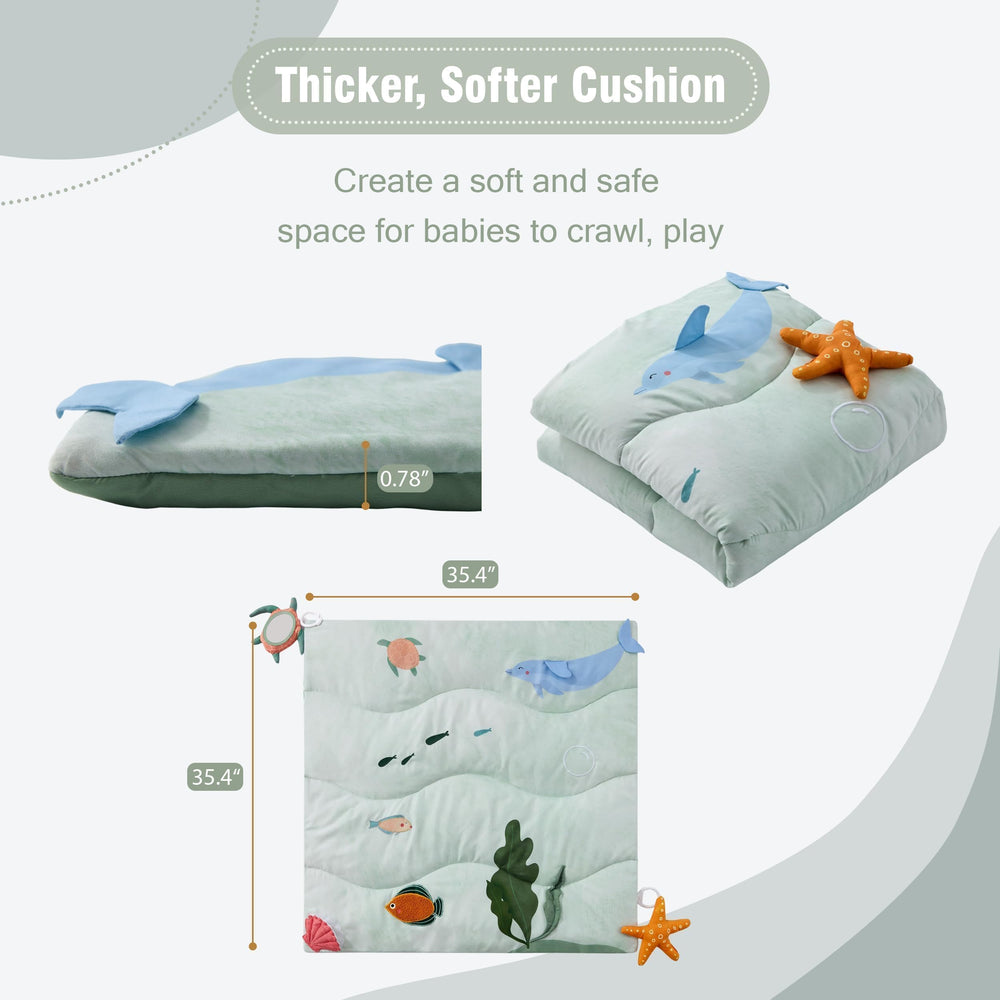 Spirich shell pearl pull-out feature invites interactive play and discovery.