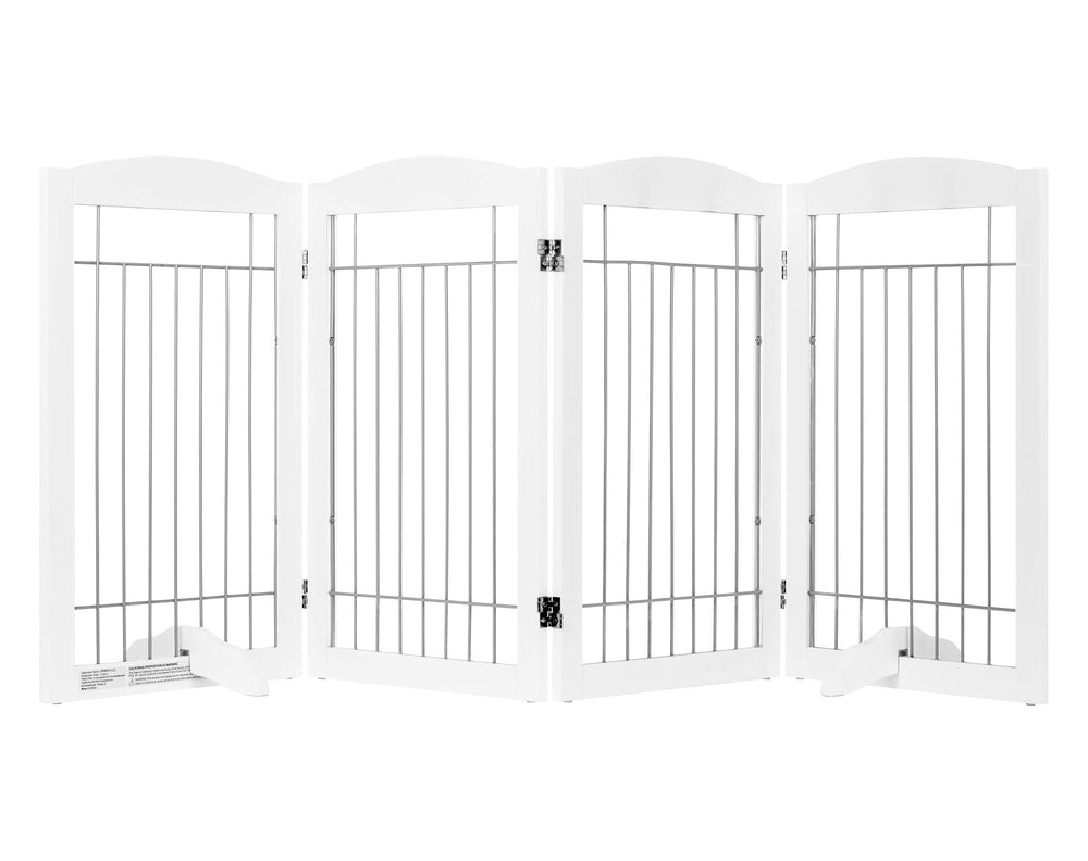 Spirich sustainably sourced wood frame highlights eco-friendly pet safety.