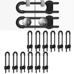 SPISPI 12-pack u-shaped black cabinet locks protect kids and pets in busy kitchens
