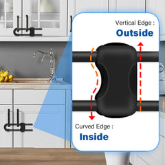 SPISPI black cabinet locks blend with modern kitchens and install without tools.