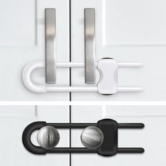 SPISPI U-shaped cabinet lock close-up, tool-free installation.