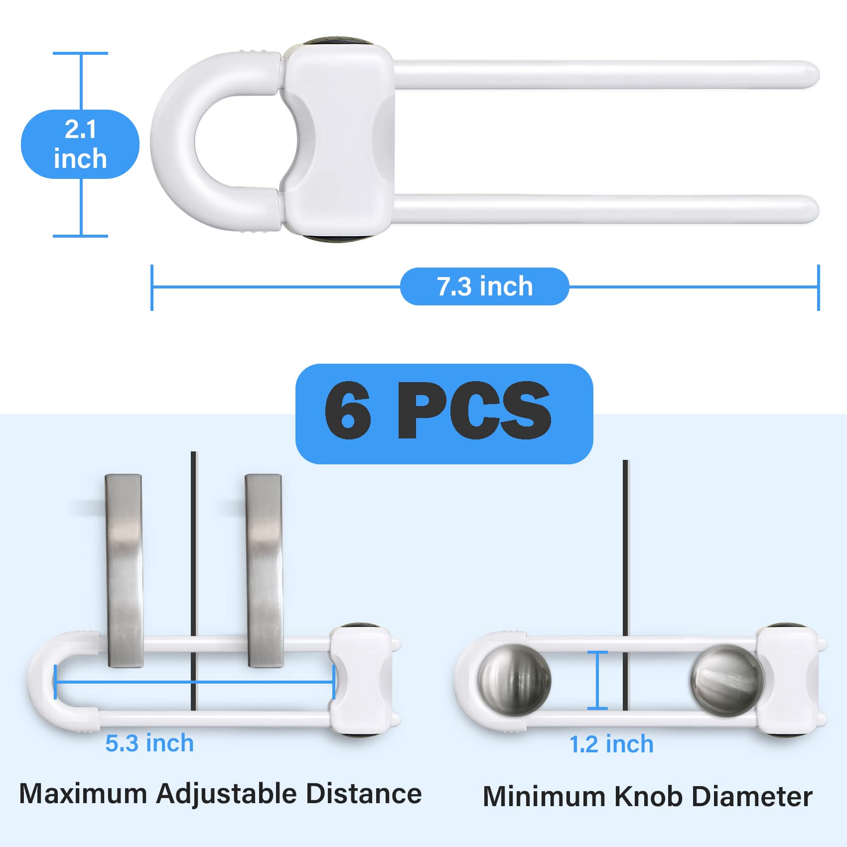 SPISPI U-shaped lock installed on a cabinet with simple tool-free setup for quick use.