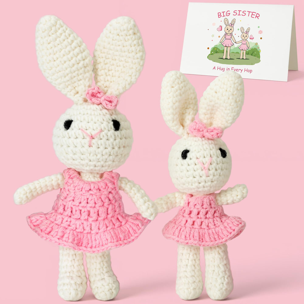 Splandiant big sister crochet doll with pink tutu provides comforting companionship for toddlers.