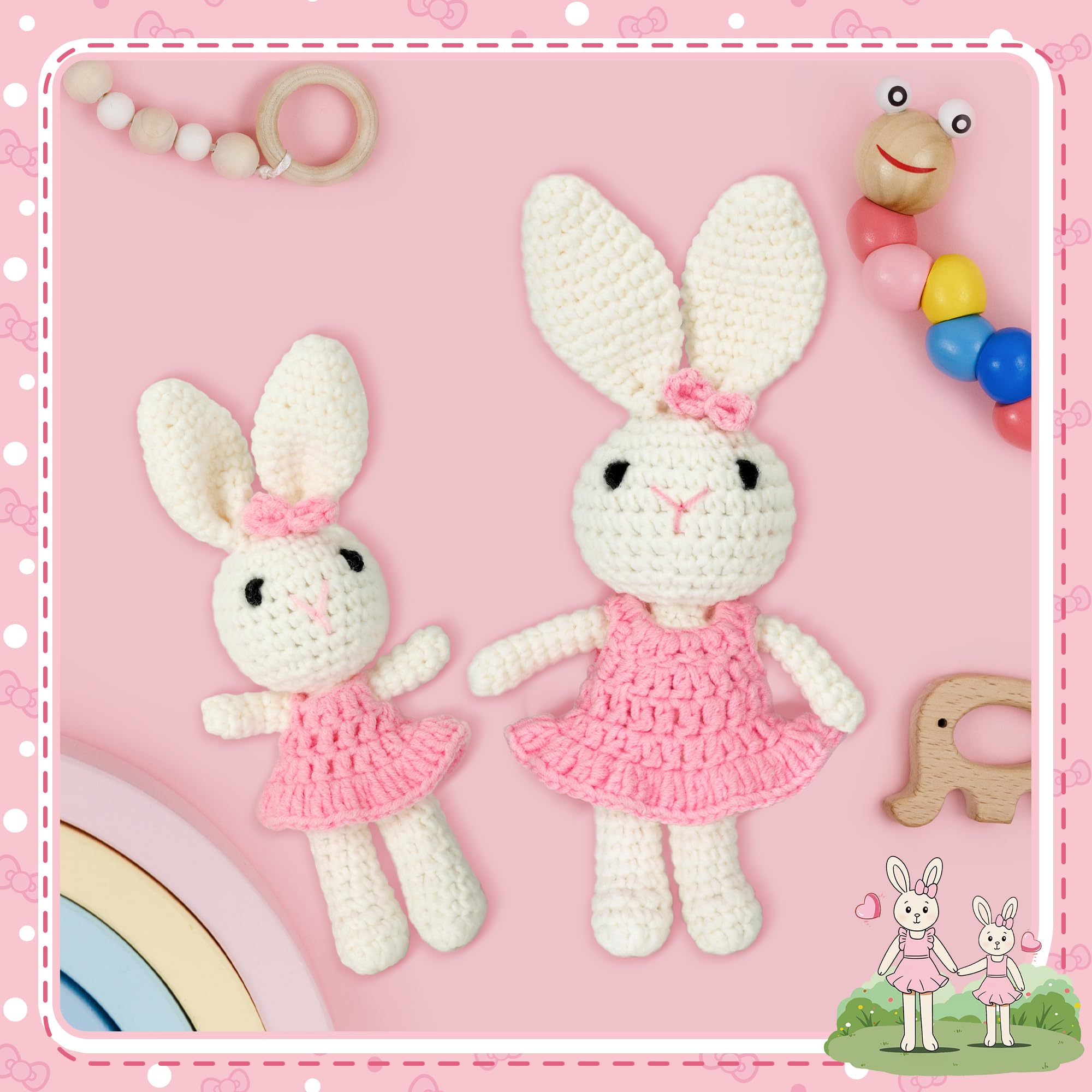 Splandiant little sister crochet doll with coordinating colors encourages sibling bonding and play.