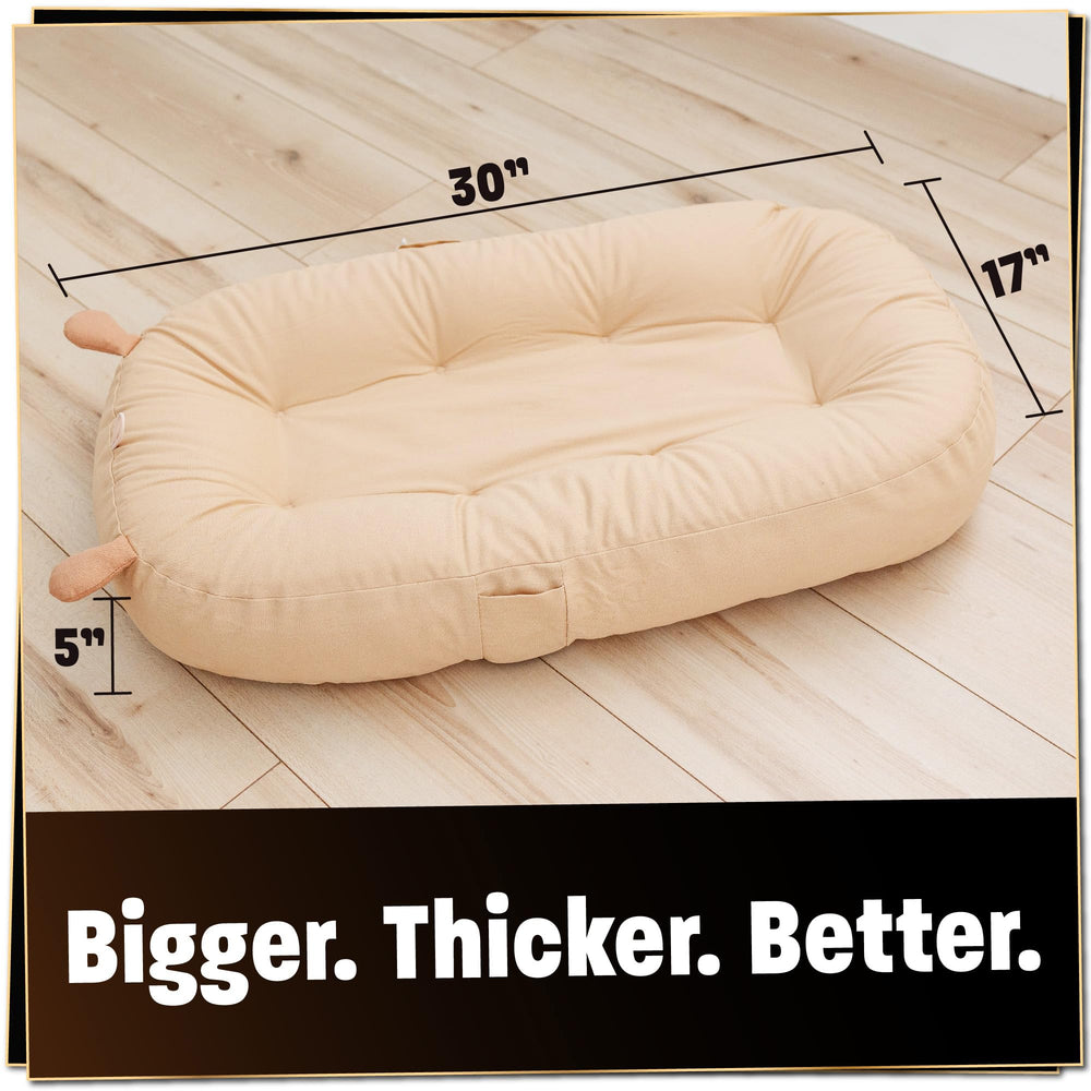 SplashEZ Baby Lounger Camel 3D mesh detail emphasizes airflow and comfy support.