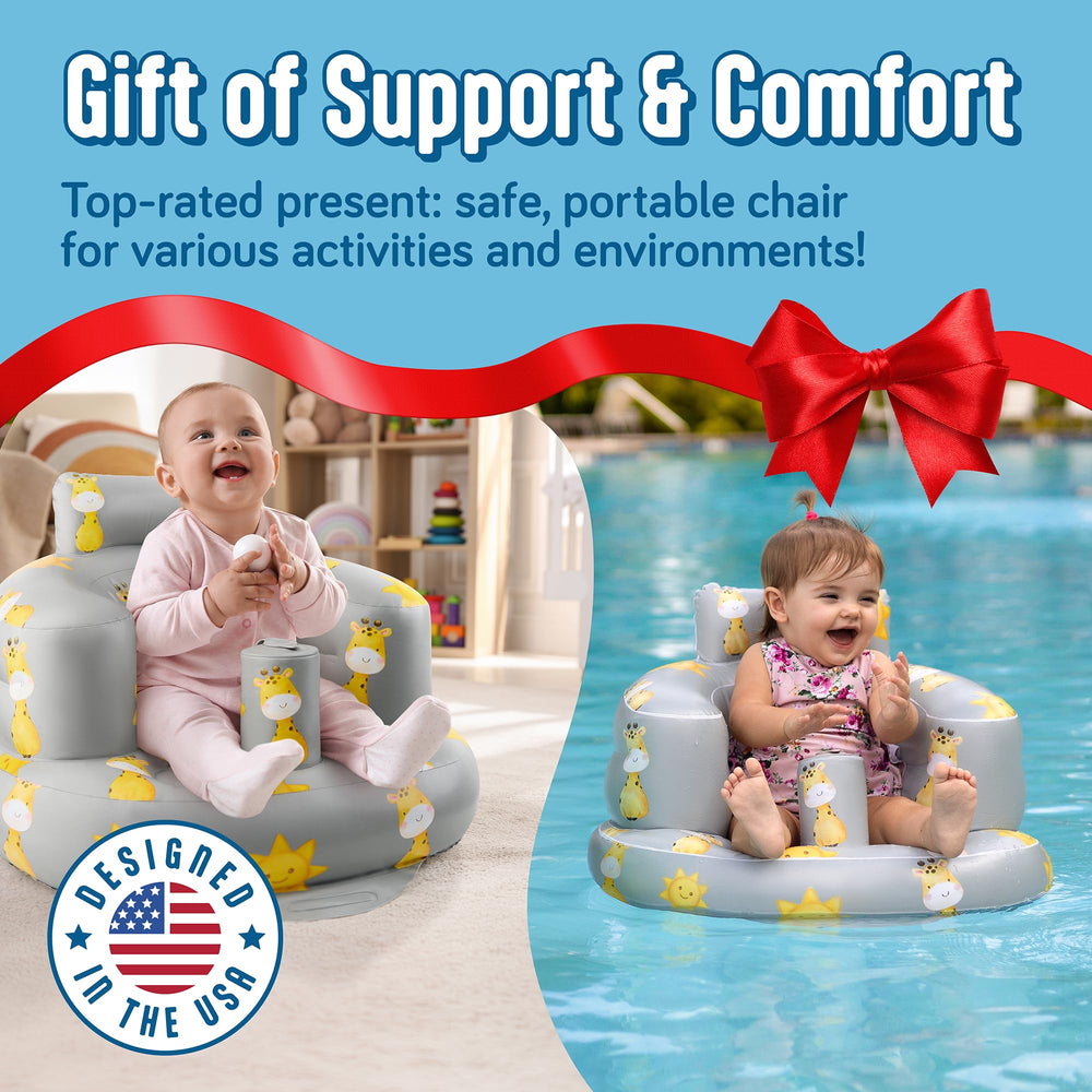 SplashEZ safety-approved sit-me-up chair with durable materials.