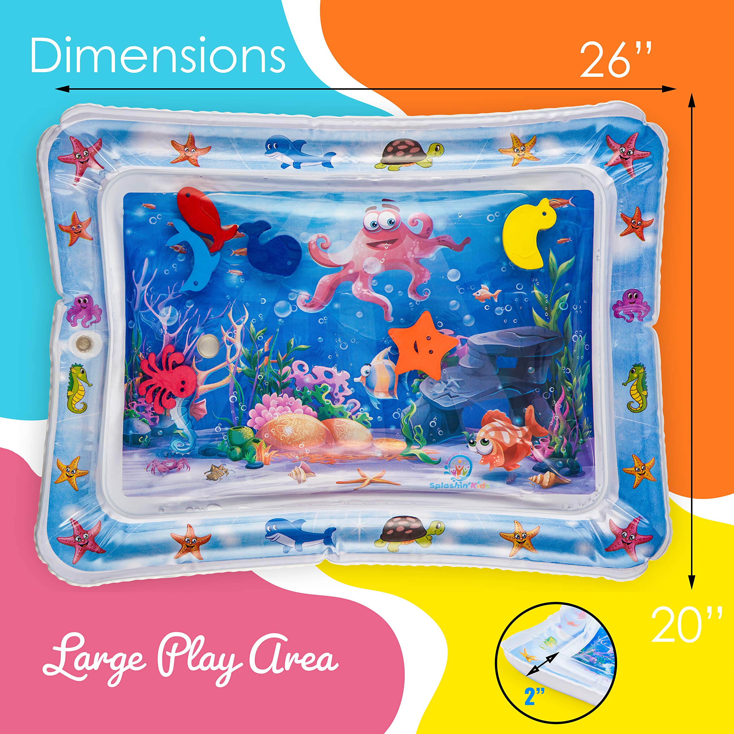 Splashin'kids large 26x20 play area invites exploration for little ones.