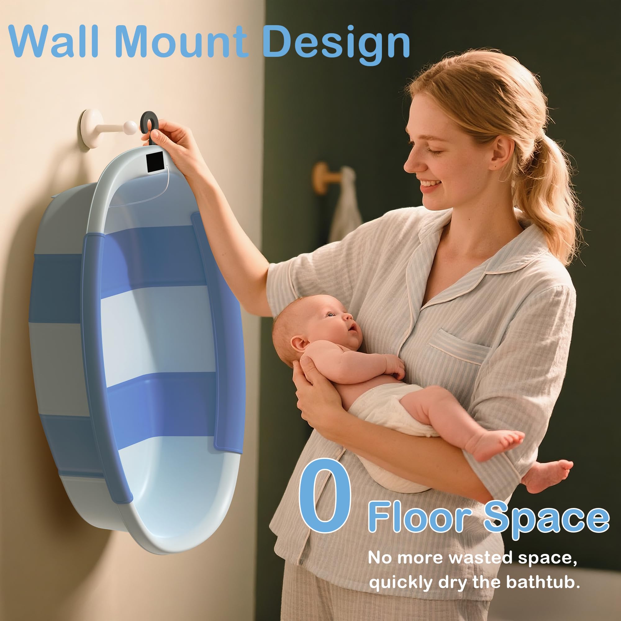 Spluvvly collapsible tub suitable for ages 0 to 36 months.