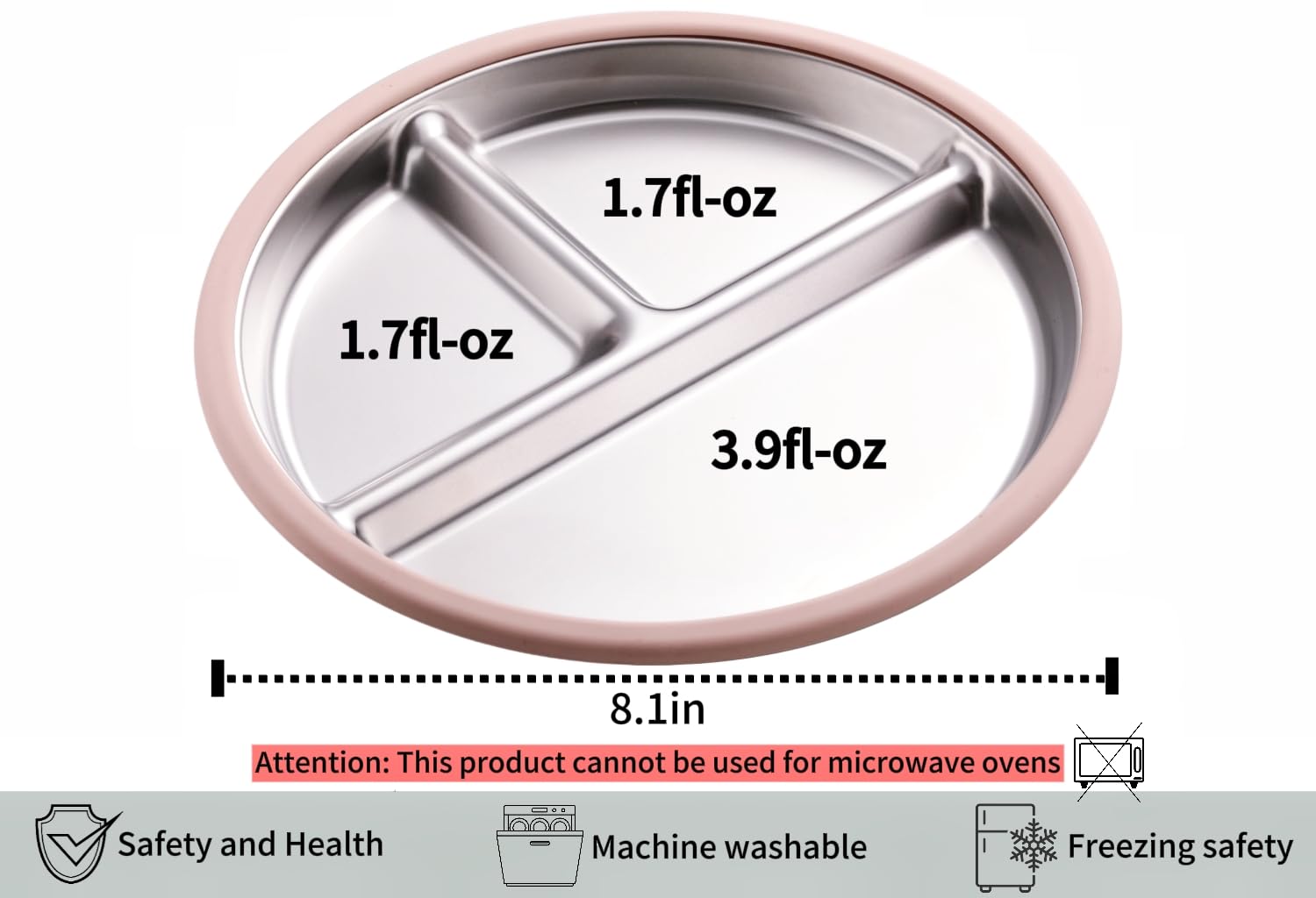 SPMKTQK plate on highchair tray prevents sliding during meals