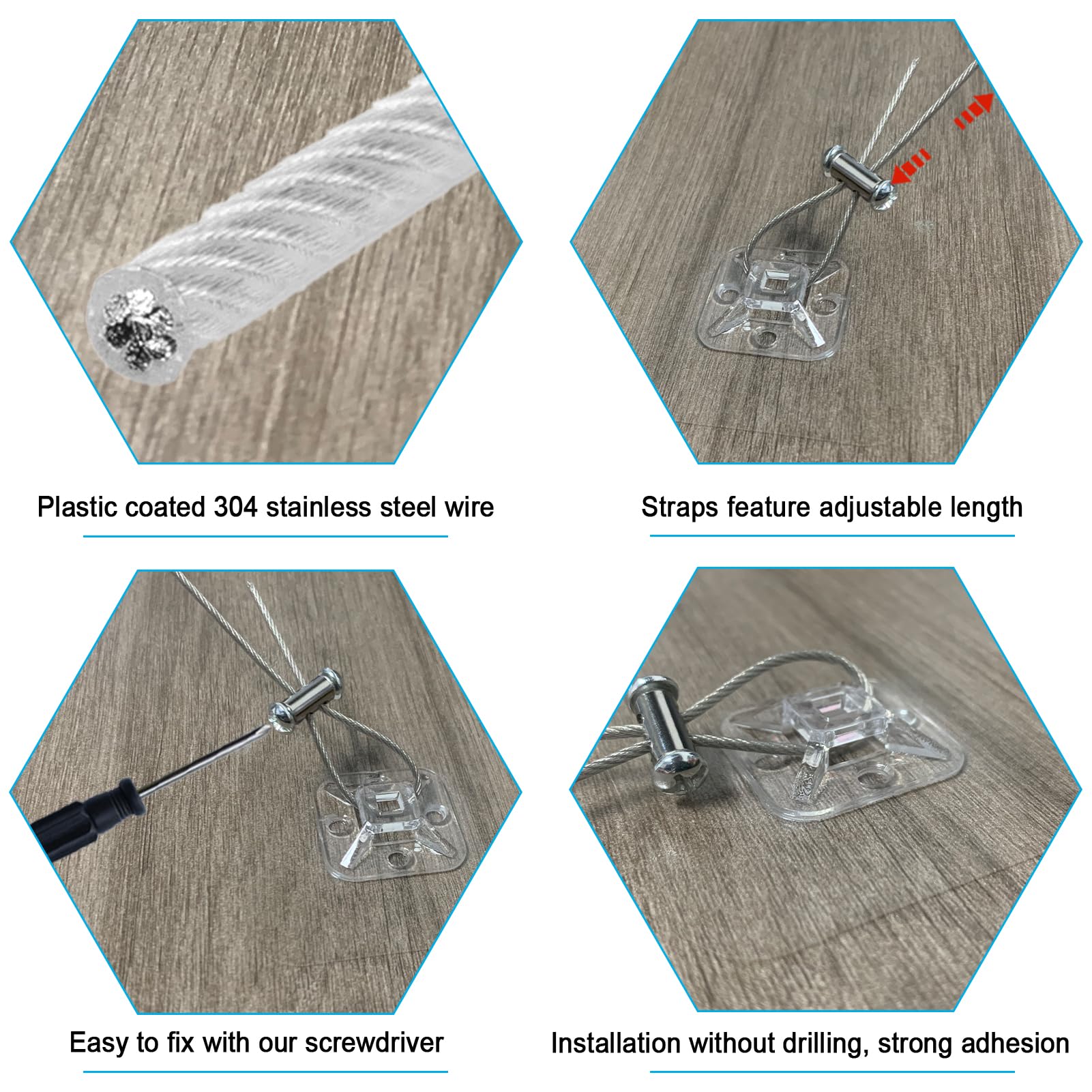 SPNKMJUJ durable 304 stainless steel wires shown for long-lasting security.