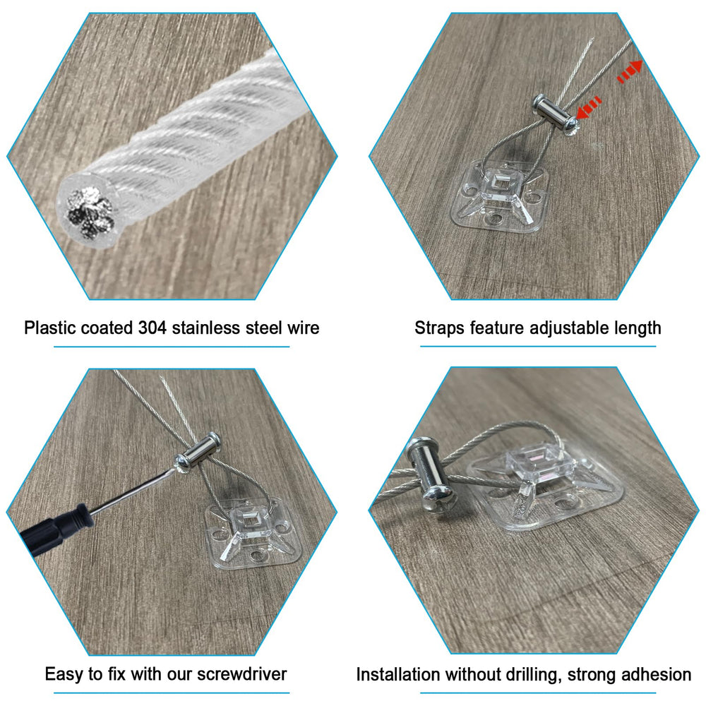 SPNKMJUJ durable 304 stainless steel wires shown for long-lasting security.