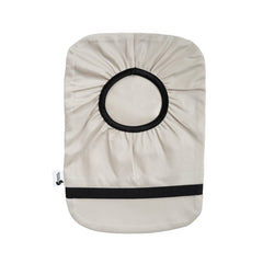 Spoonie Threads beige elastic ostomy cover with tight-fit design for secure pouch attachment.