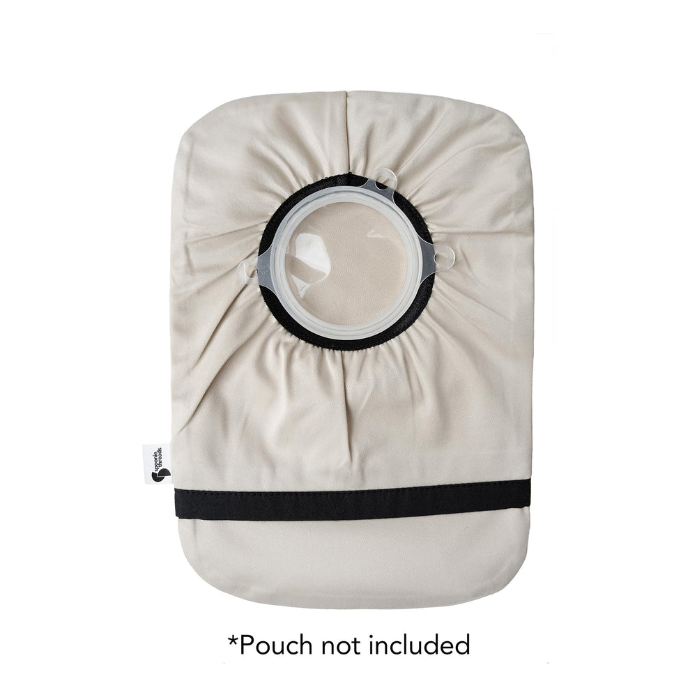 Spoonie Threads beige water-resistant cover provides protection against leaks and stains.