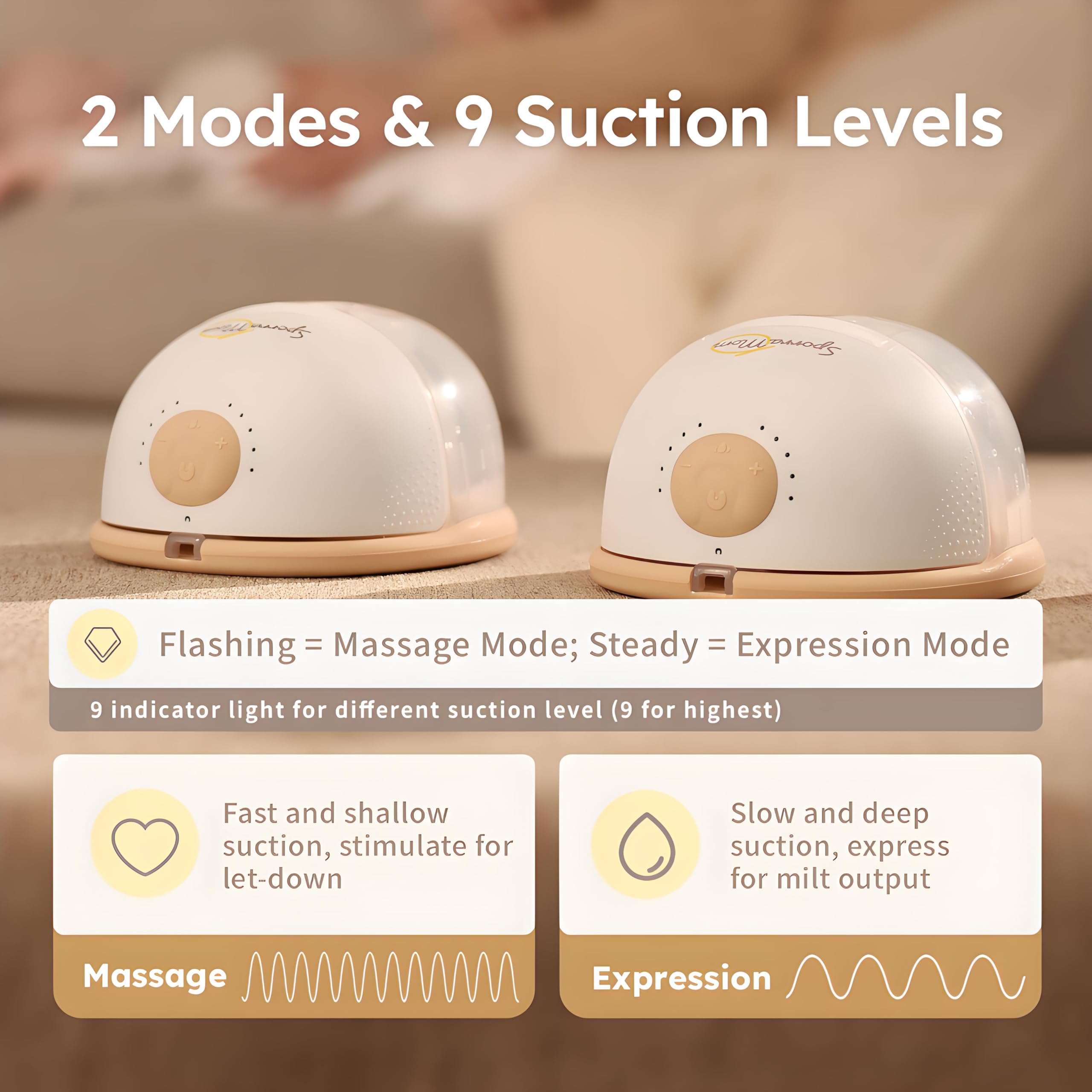 SporraMom W2 ultra-quiet design allows discreet pumping.