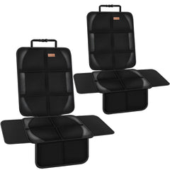 Spotmart car seat protector with large dimensions guards wide seats and gaps against crumbs.