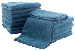 Spotted Play Ocean Aquamarine baby washcloths, 12x12 inches, gentle and absorbent for delicate newborn skin